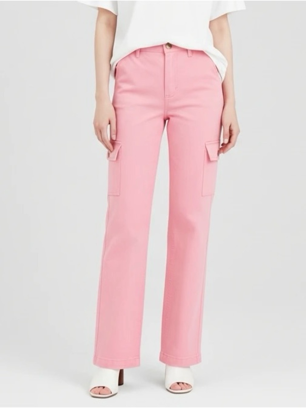 Judy Blue Pink High Waist Garment Dyed Cargo Pants Style JB88837C Size 11/30 NWT
